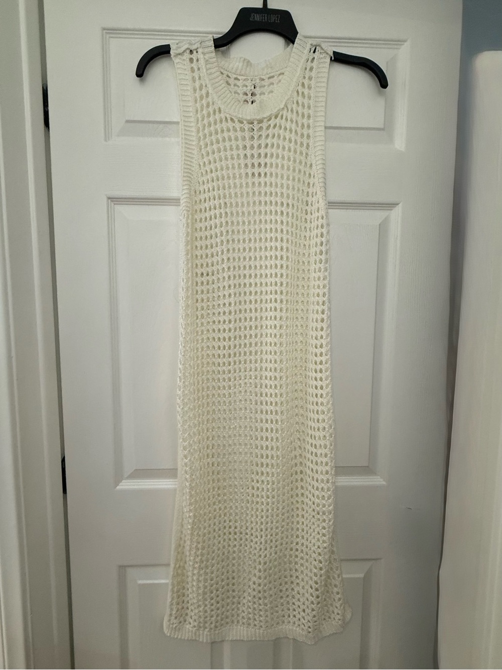 Shade & Shore White Cream Crochet Maxi Cover-Up Dress